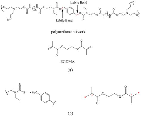 (a) The molecular structure of polyurethane network and EGDMA monomer,... | Download Scientific ...