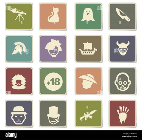 cinema genres icon set Stock Photo - Alamy