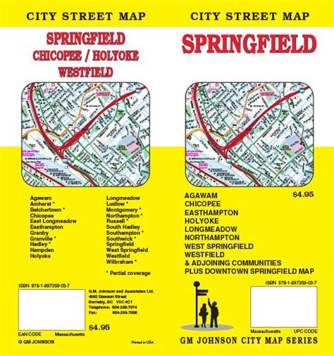 Springfield, Massachusetts Street Map - GM Johnson Maps