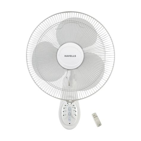 Havells Platina Remote Wall Fan 400mm White - ElectricBasket