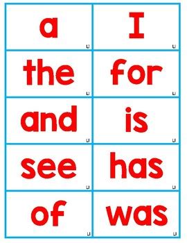 Phonics First Red Word Cards by Sassy Little Teacher | TpT