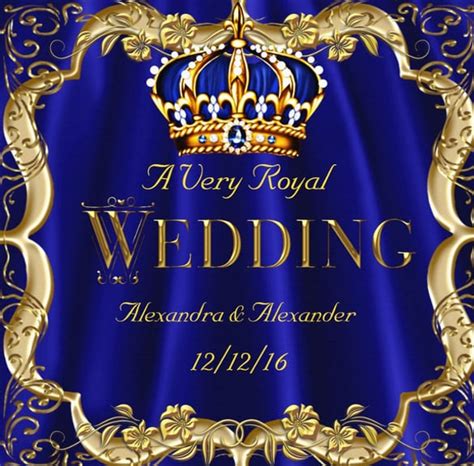 Royal Blue Wedding Invitation Templates