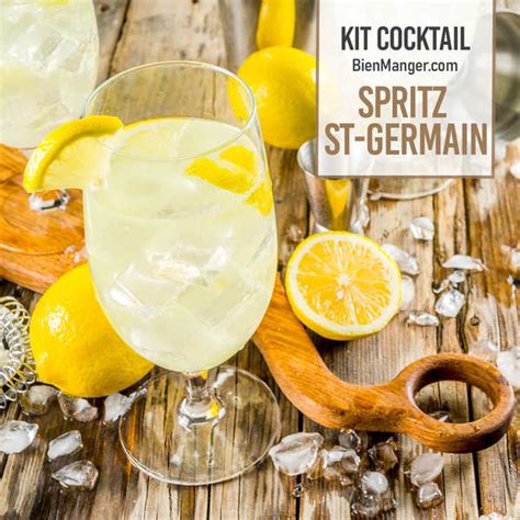 St Germain Spritz cocktail preparation kit