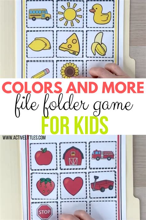 Color Matching File Folder Game - 110 Colors and words Printable ...