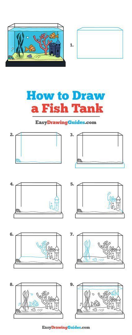 How to Draw a Fish Tank - Really Easy Drawing Tutorial | Fish tank ...