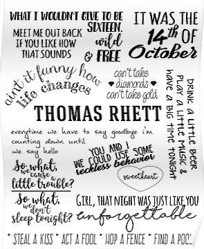 thomas rhett life changes album lyrics Poster by groovy-smoothie ...