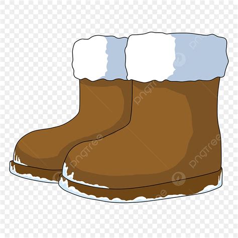 Snow Boots PNG Image, Cartoon Winter Small Things Snow Boots Brown Boots Keep Warm, Lovely, Cold ...