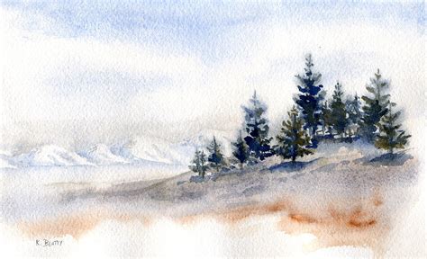 Winter Watercolor Painting Painting by Karla Beatty - Pixels