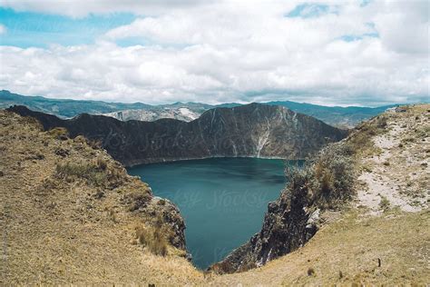 «The Crater Lake Peaking Through The Ridges Of A Volcano» del ...