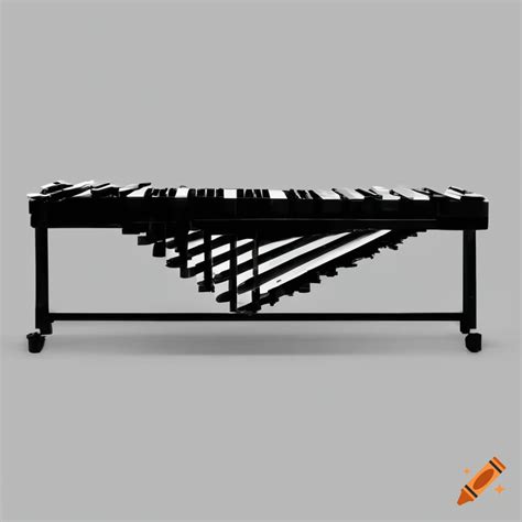 Silhouette of a marimba against a white background on Craiyon