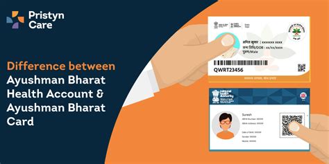 Difference between Ayushman Bharat Health Account and Ayushman Bharat Card - Pristyn Care