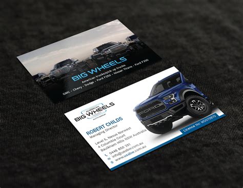 Bold, Masculine, Car Dealer Business Card Design for Morhaven Disability Services by Tripti ...