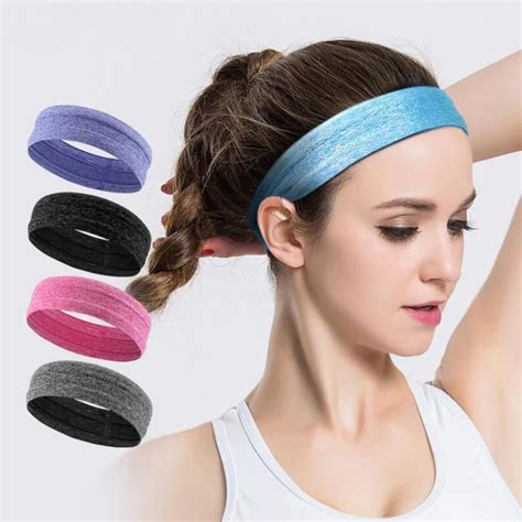 2Pcs Sweatband Sweat Headband Running Fitness Yoga Tennis Men Women ...