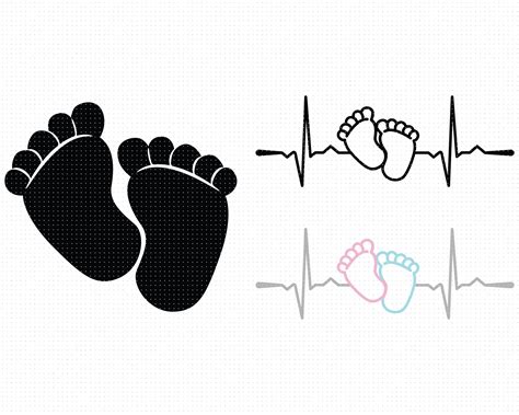 Baby Footprint SVG Baby Feet SVG Baby Footprint Silhouette | Etsy in ...