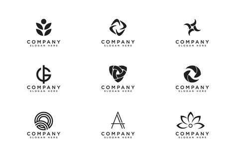 Set of Company Logo Design Ideas Vector Grafika przez dunia8103 · Creative Fabrica