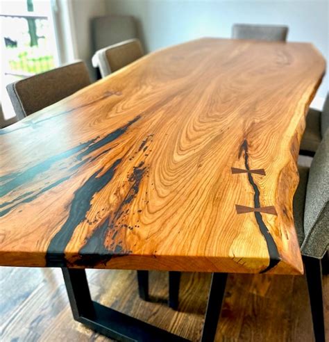 Reclaimed Cherry Slab Dining Table - Wood From The Hood