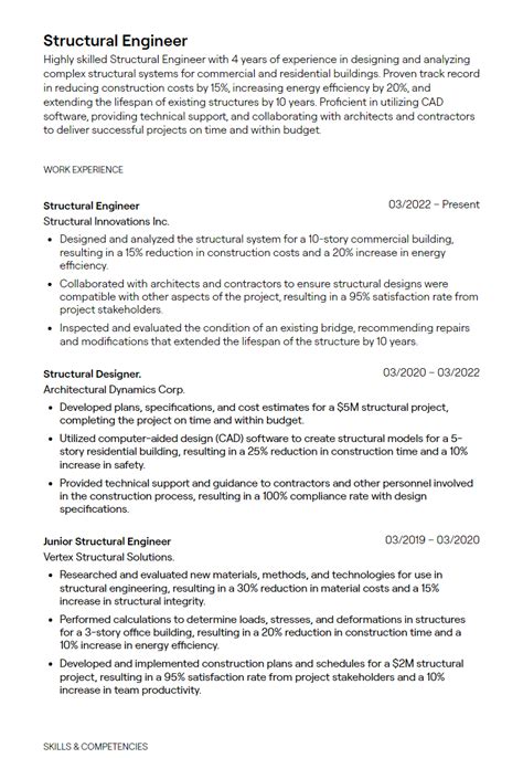 3+ Structural Engineer Resume Examples [with Guidance]