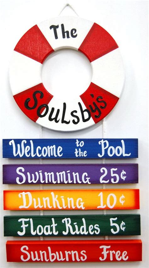 34 best Funny Swimming Pool Signs images on Pinterest | Swimming pools, Beach signs and Beach crafts