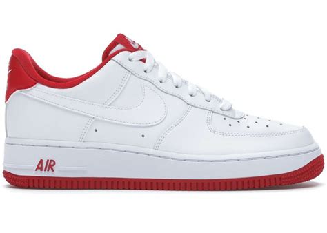 Nike Air Force 1 Low White University Red | Nike air force, Sneakers ...