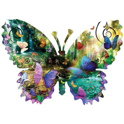 Forest Butterfly 1000 Piece Shaped Jigsaw Puzzle | Spilsbury