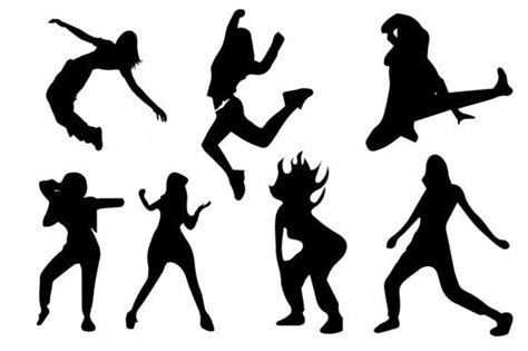 Silhouette Dancing Women Hip Hop Style Graphic by Designood · Creative Fabrica