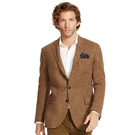 Lyst - Polo Ralph Lauren Polo Herringbone Sport Coat in Brown for Men