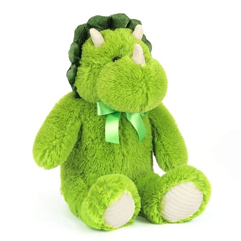 Dan Dee Plush Fuzzy Green Dinosaur, 22 inch Large Triceratops Stuffed Animal Pal - Walmart.com ...