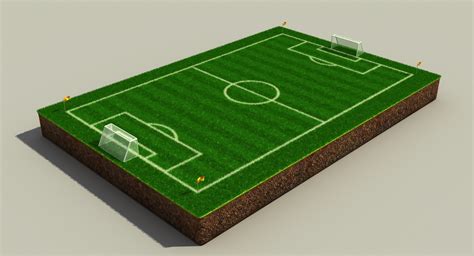 3d soccer field model