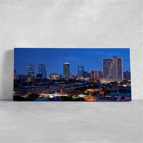 Fort Worth Skyline At Night Wall Art | Stunning Canvas Prints