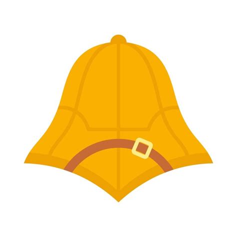 Premium Vector | Safari hunter hat icon flat illustration of safari ...