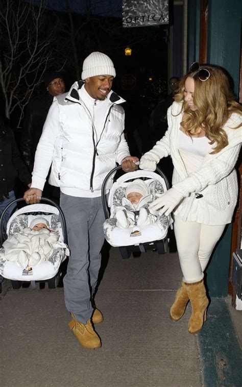 Mariah Carey and husband Nick Cannon with their twins Moroccan and ...