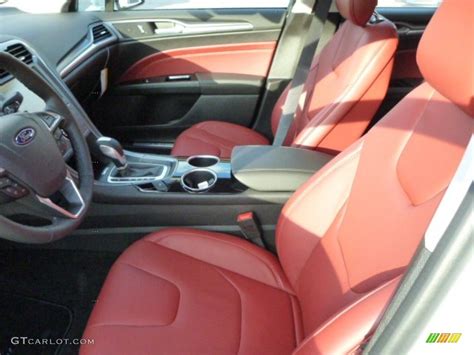 Brick Red Interior 2014 Ford Fusion Titanium AWD Photo #87504274 ...