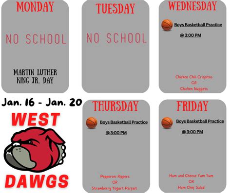 Week of January 16 Events | West Middle School