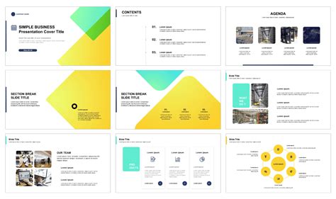 Simple business presentation templates - Free download