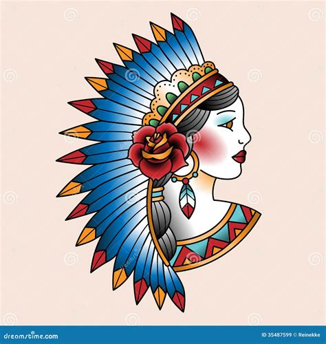 Indian girl stock vector. Illustration of design, traditional - 35487599