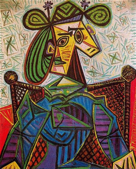 Woman sitting in an armchair, 1941 - Pablo Picasso - WikiArt.org