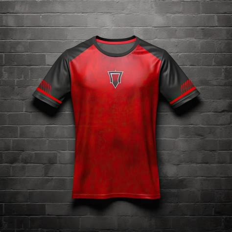 Premium AI Image | a red and black jersey with the number 7 on it