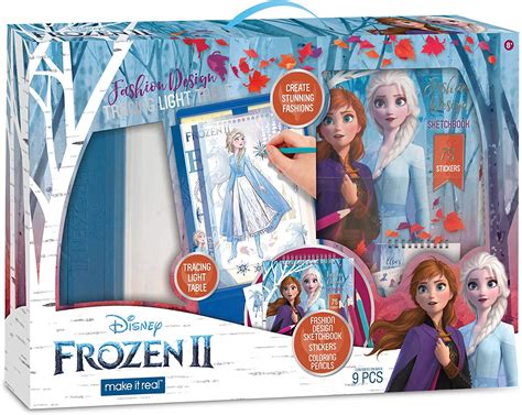 Amazon.com: Make It Real - Disney Frozen 2 Fashion Design Tracing Light Table. Kids Fashion ...