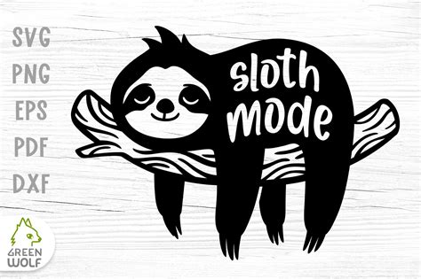 Sleeping sloth silhouette svg Cute sloth svg Sloth mode svg (1245931) | Cut Files | Design Bundles