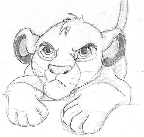 The Lion King Simba Drawing at PaintingValley.com | Explore collection of The Lion King Simba ...