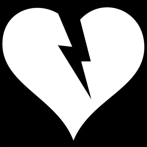 Broken Heart icon, SVG and PNG | Game-icons.net