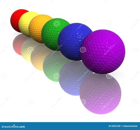 Colors Golf Balls stock illustration. Illustration of ball - 6059338