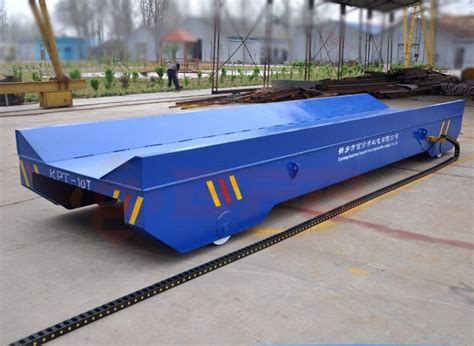 Heat Proof Industrial Electric Carts , AC Rail Transfer Cart Dragged Cable Transport Trailer