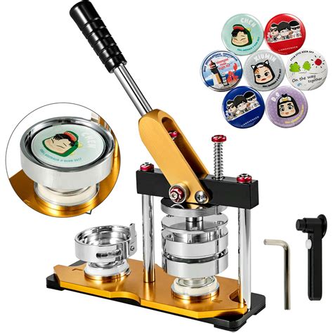 VEVOR 75mm 3" Badge Button Maker Machine + 100 Buttons Circle Badge ...