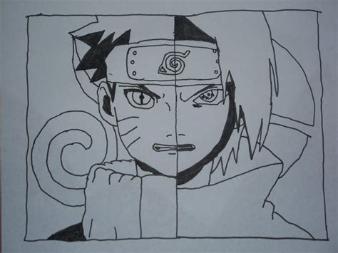 half naruto half sasuke by gothickid86 on DeviantArt