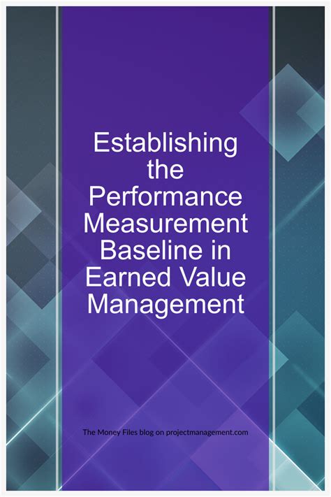 Establishing the performance measurement baseline in earned value ...