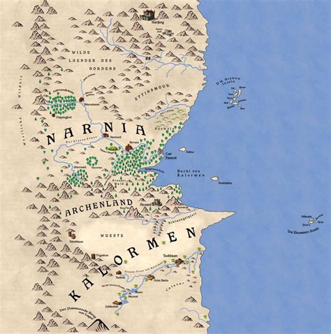 Map of Narnia by unhinged-gargoyle on DeviantArt