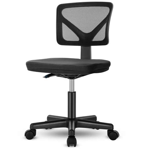 Sweetcrispy Desk Chair, Armless Office Chair, Computer Chair, Small ...