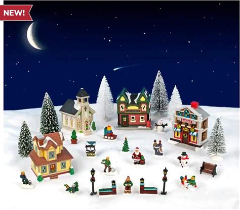 Cobblestone Corners Miniature Christmas Village Complete 2019 Set - 28 ...