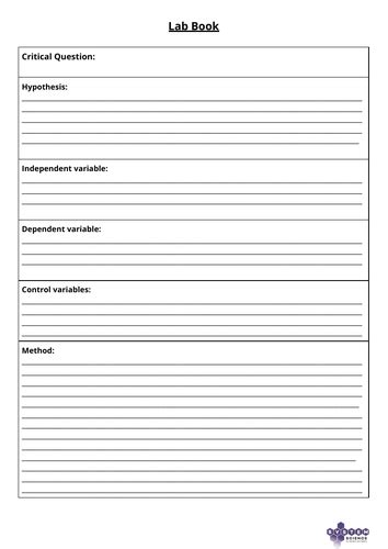 Lab Book Template - Multipurpose | Teaching Resources